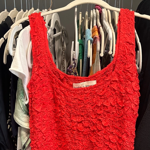 Mara Hoffman Sloane Red Midi Dress - Picture 1 of 5